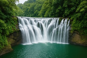 Obraz premium Stunning waterfalls located in East Asia