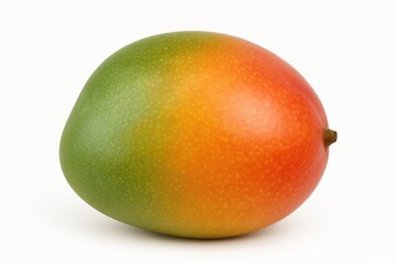 Freshly picked mango on a plain white backdrop