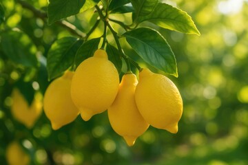 Fresh Lemons on a Branch