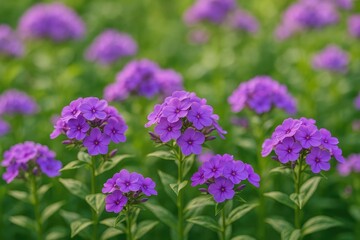 Lavender blooms flourishing in the outdoor garden