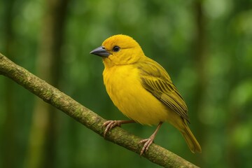 Little Sunshine Bird in Bright Yellow Plumage