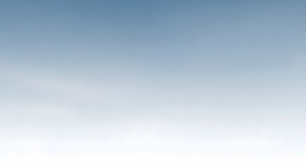 Soft gradient of pale blue and white sky, subtle cloud formations.