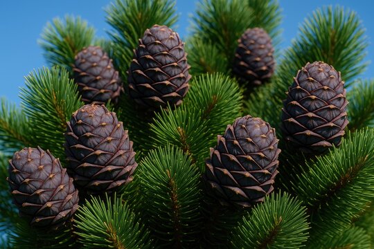 Juicy cones from a mountain pine used to craft a flavorful spirit