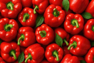 Vibrant Red Pepper Texture - Visual Illustration