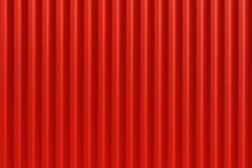 Bright red corrugated metal backdrop