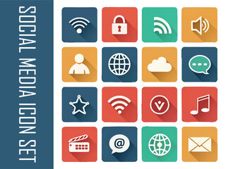 Modern Communication and Network Icons Bundle for Web and App vector, Collection of popular social media logo. Social media icons. Realistic set.