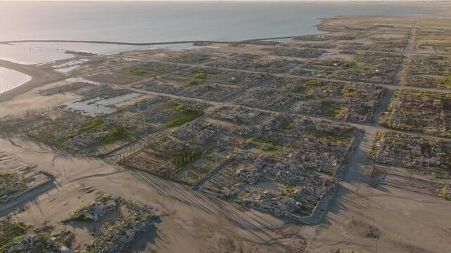 Aerial Landscape of Villa Epecu&eacute;n, Haunting Ghost Town After 25 Years Underwater