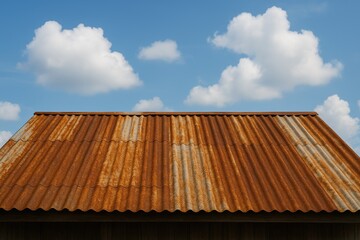 Metal roof with rust zinc coating for weather protection