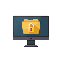 Secure data storage on a computer monitor.