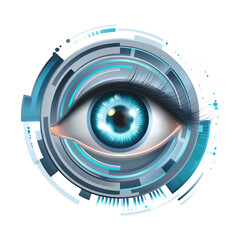 Futuristic digital eye design concept.