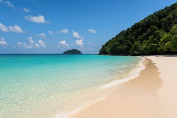 Fototapeta premium Discovering the Hidden Beauty of Rok Island in Trang Province