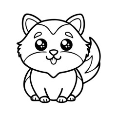 Fototapeta premium vector illustration of cartoon cat