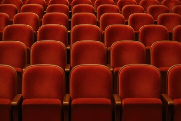 Red theatre seating arrangement