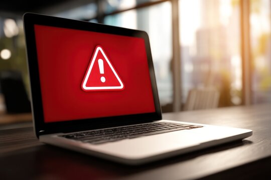 Laptop displaying an error message