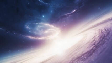 Vibrant nebula arms with dramatic core light burst - Powered by Adobe