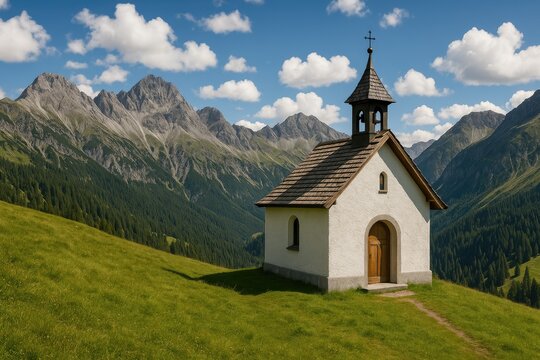 Small chapel situated on the southern slopes of a mountain range at 1100 meters elevation near a mountain house