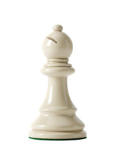Isolated Transparent Chess Bishop Piece Intelligence White Chess Game