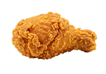 Isolated Transparent Crispy Fried Chicken Drumstick Single Food Meal