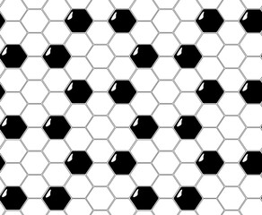 Hexagon seamless pattern. Vector graphic line illustration. Honeycomb shape geometric background. For poster, invitation, backdrop, ad, sale promotion, print for t-shirt