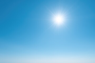 Bright daytime scene with a clear blue sky and smooth gradient backdrop