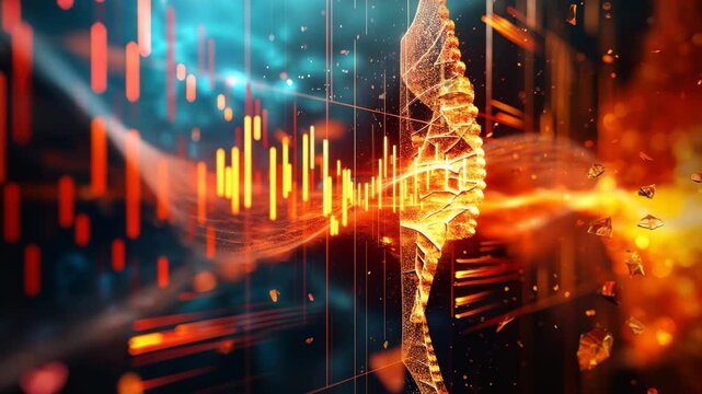 Abstract Visual of Data Explosion and Fragmentation