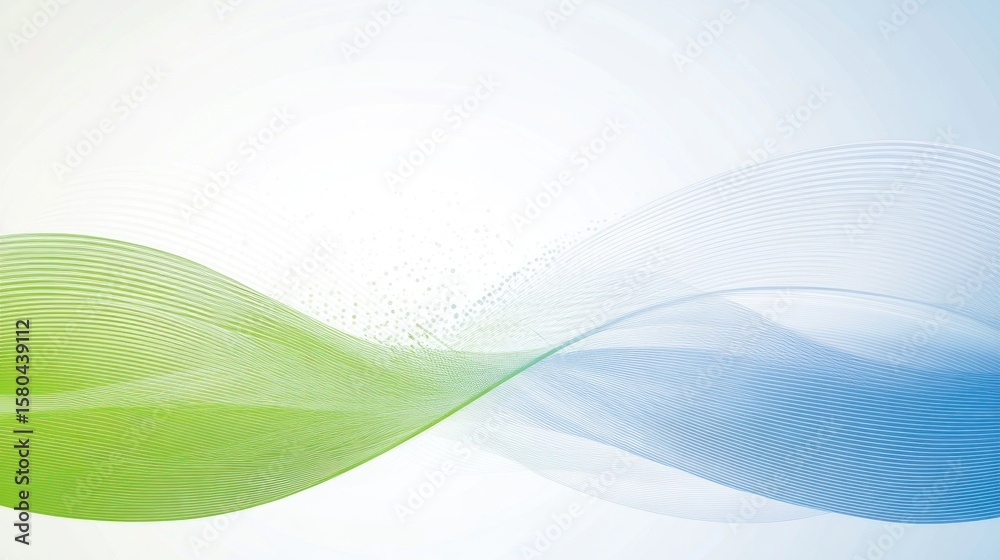 Poster abstract design with flowing lines and soft colors.