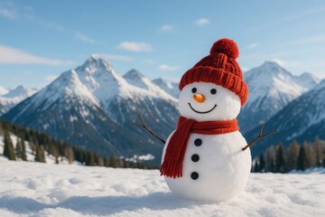 Obraz premium Mountain snow figure scene