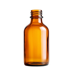 Amber glass bottle with open top