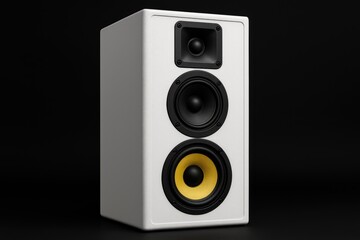 Obraz premium High-End Cabinet Speaker System for Hi-Fi Audio on Dark Background