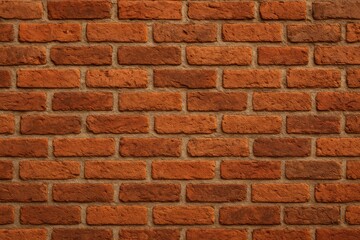 Unplastered walls made of red bricks