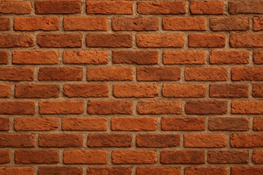 Unplastered walls made of red bricks