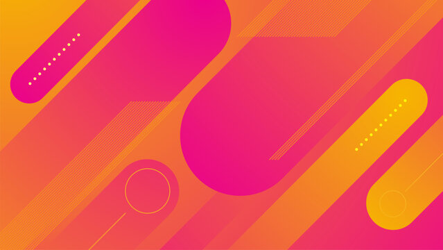 Colorful Abstract Vector Background with Waves and Circles