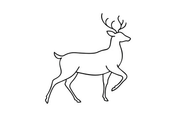 Hunting Logo Deer Head Silhouette
