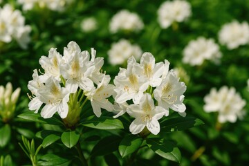Fototapeta premium Blooming Rhododendron in Full Flower