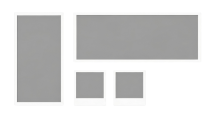 Abstract geometric arrangement for graphic design isolated PNG with Transparent Background