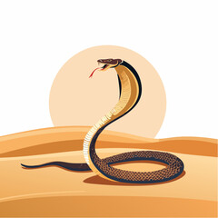 Fototapeta premium snake in the desert