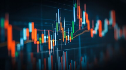 Financial Chart with Candlesticks