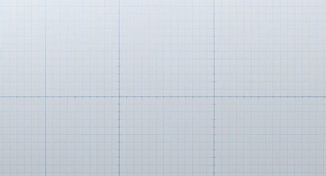 A simple image of a white grid paper with thin blue lines forming a rectangular pattern across the surface