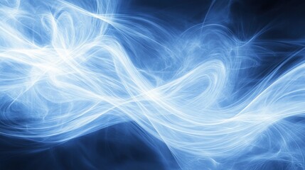 Fototapeta premium Abstract design with flowing light blue patterns.