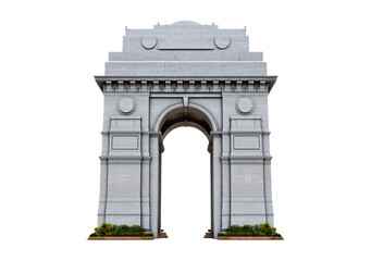 Obraz premium Majestic historical monument with arched architecture on transparent background, PNG