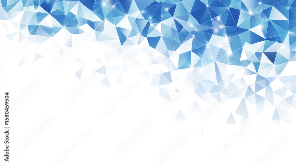 Poster Abstract geometric pattern with translucent triangles.