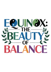 Minimalist Autumnal Equinox Quote Typography T-Shirt Design