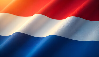 Naklejka premium Realistic flag of Netherlands. Vector element for King's Birthday (Koningsdag), Liberation Day, National Remembrance Day.