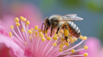 A bee on a flower