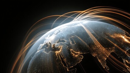 Earth Communication Network Light Graphic