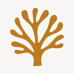 Obraz premium Abstract orange coral silhouette