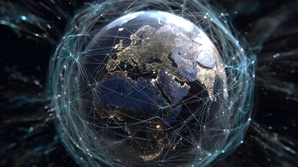 Earth Globe Network Connection World Communication
