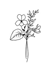 Violet February Birth Month Flower Bouquet