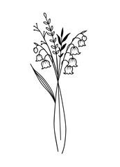 Lily of the Valley May Birth Month Flower Bouquet