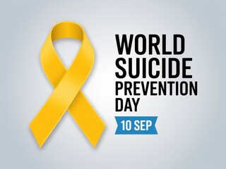 World suicide prevention day september 10th yellow ribbon awareness